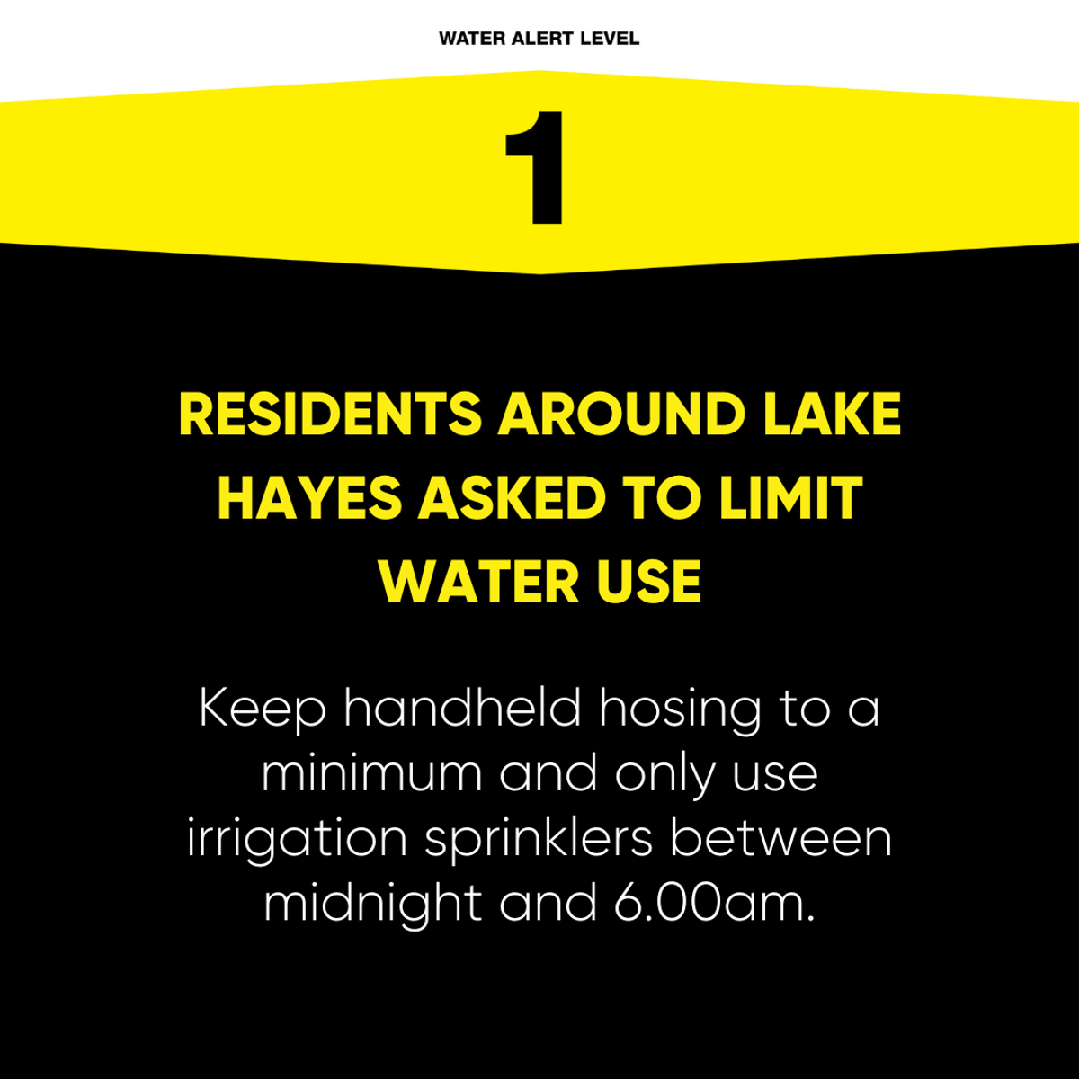 WATER RESTRICTIONS LAKE HAYES FB Feb25