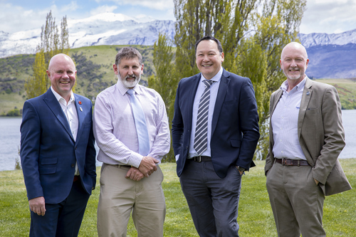 Queenstown Whakatipu Ward Councillors (left to right): Stephen Brent, Gavin Bartlett, Matt Wong and Jon Mitchell.